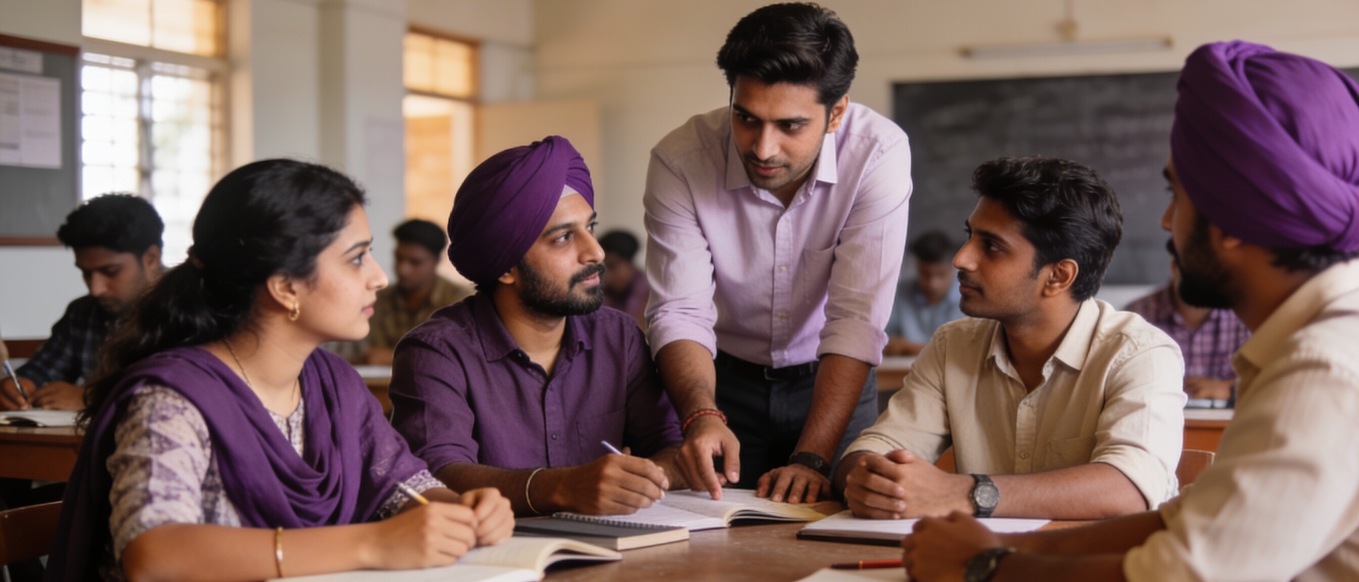 Learners during a campus session